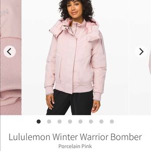 Lululemon Athletica Porcelain Pink Bomber Jacket